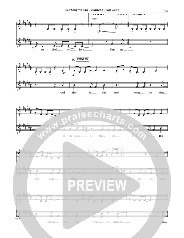 New Song We Sing Clarinet 3 (Meredith Andrews)