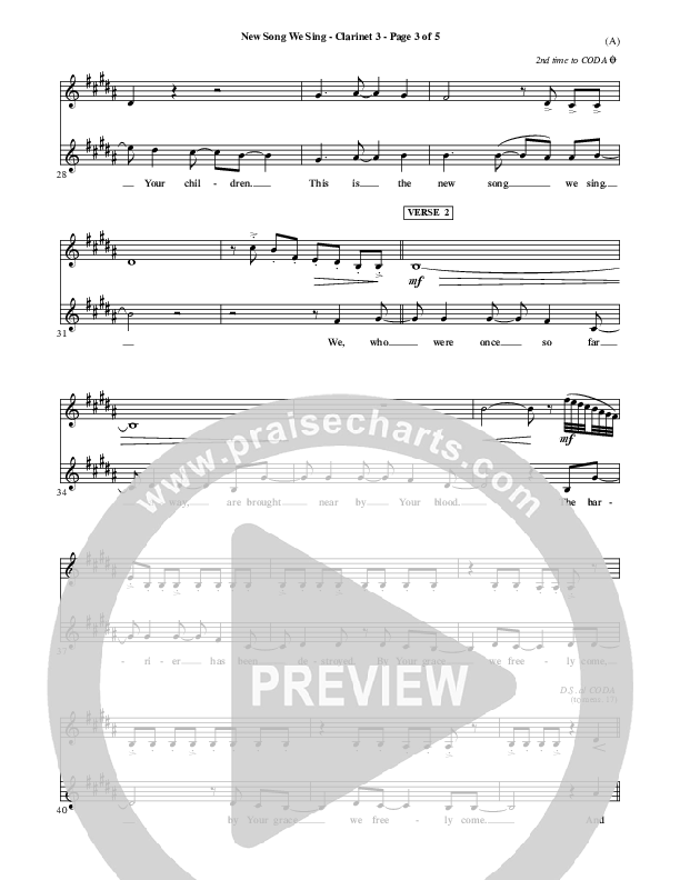 New Song We Sing Clarinet 3 (Meredith Andrews)