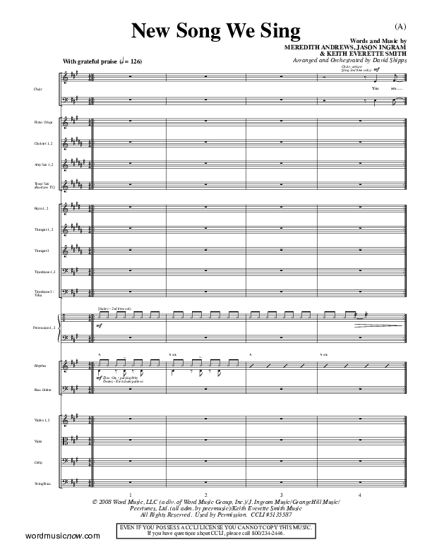 New Song We Sing Conductor's Score (Meredith Andrews)