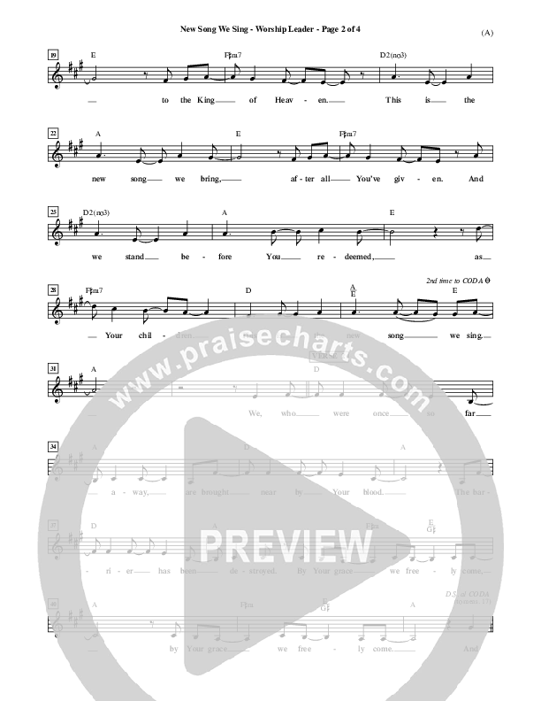 New Song We Sing Lead Sheet (Meredith Andrews)