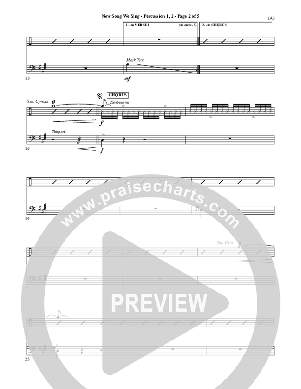 New Song We Sing Percussion 1/2 (Meredith Andrews)