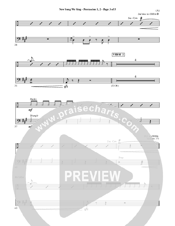 New Song We Sing Percussion 1/2 (Meredith Andrews)