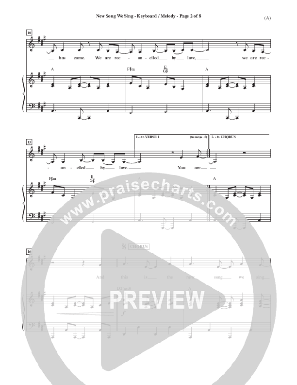 New Song We Sing Piano Sheet (Meredith Andrews)