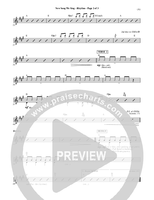 New Song We Sing Rhythm Chart (Meredith Andrews)