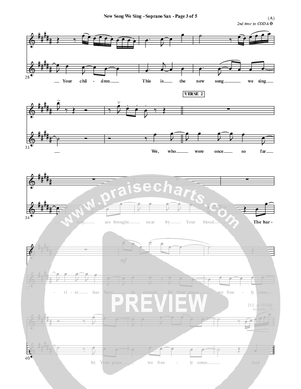 New Song We Sing Soprano Sax (Meredith Andrews)