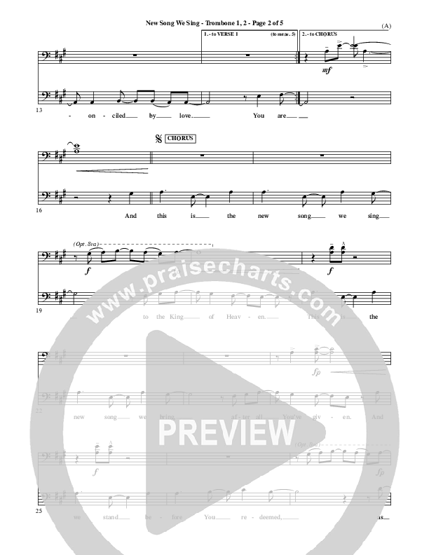 New Song We Sing Trombone 1/2 (Meredith Andrews)