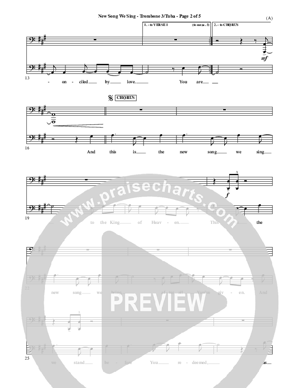 New Song We Sing Trombone 3/Tuba (Meredith Andrews)