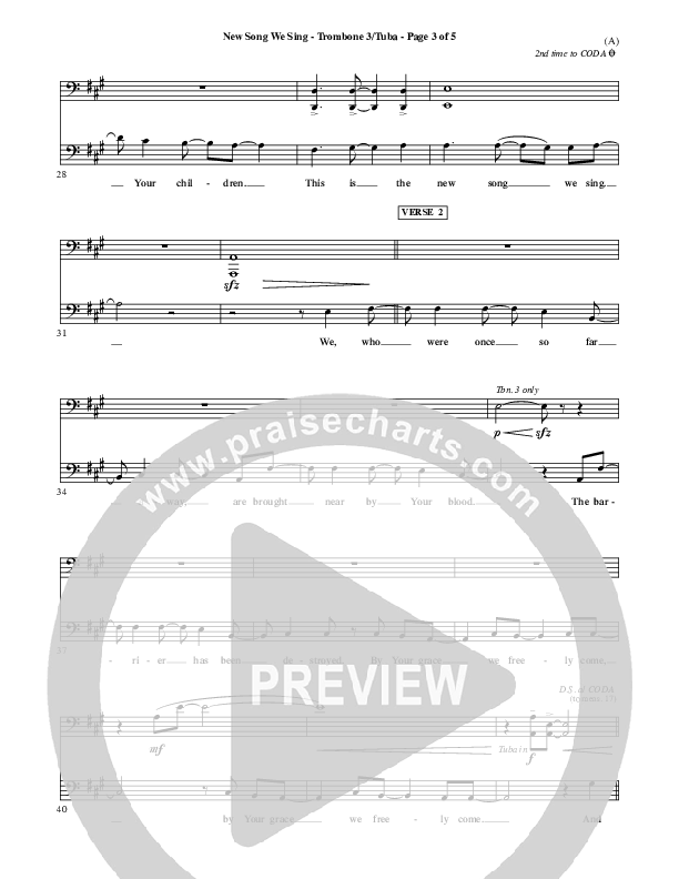 New Song We Sing Trombone 3/Tuba (Meredith Andrews)
