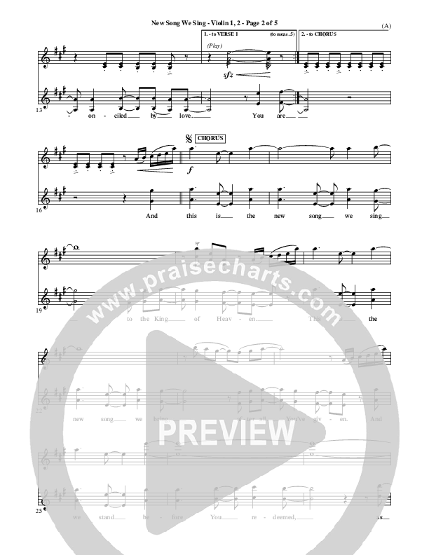 New Song We Sing Violin 1/2 (Meredith Andrews)