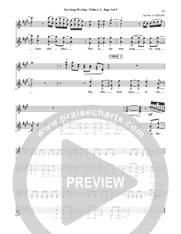 New Song We Sing Violin 1/2 (Meredith Andrews)