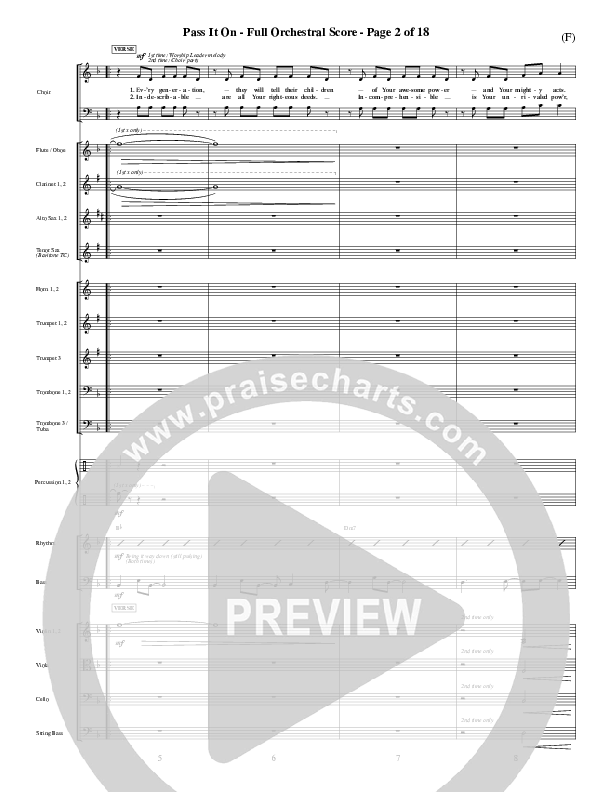Pass It On Conductor's Score (Tommy Walker)