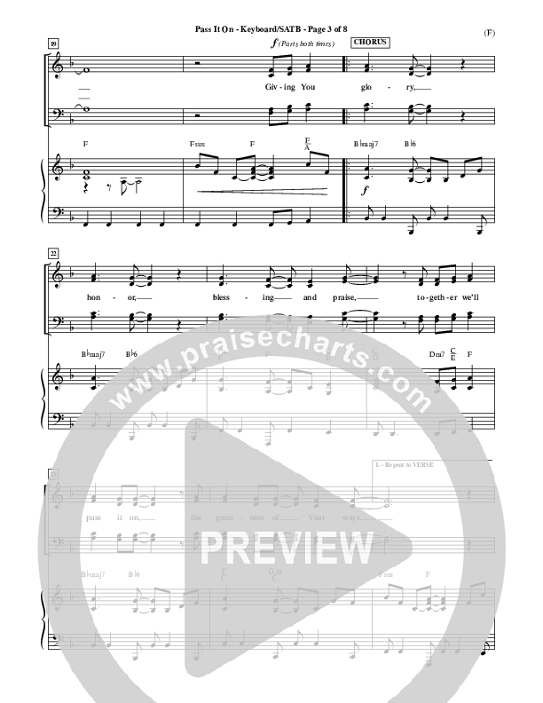 Pass It On Lead Sheet (Tommy Walker)