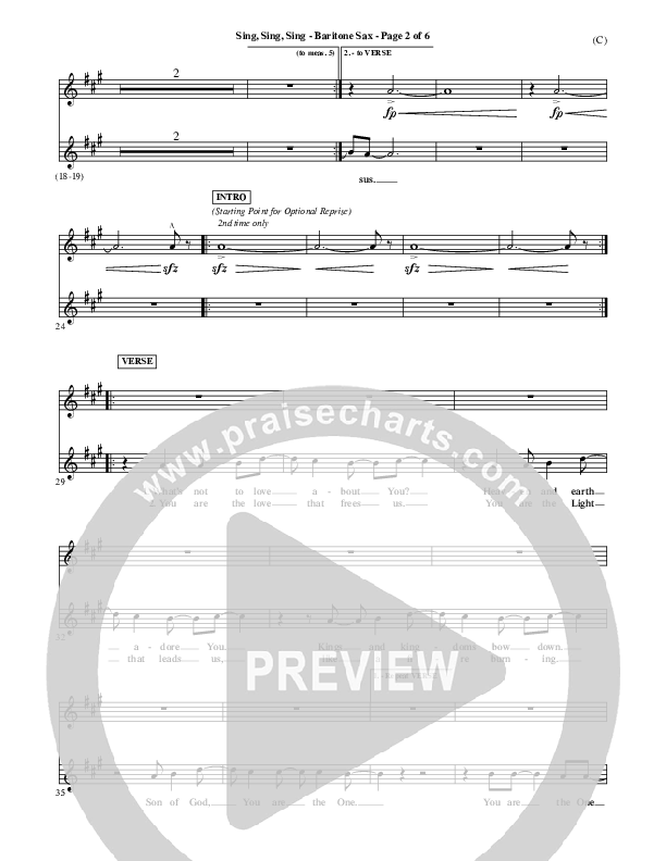 Sing Sing Sing Bari Sax (Chris Tomlin)