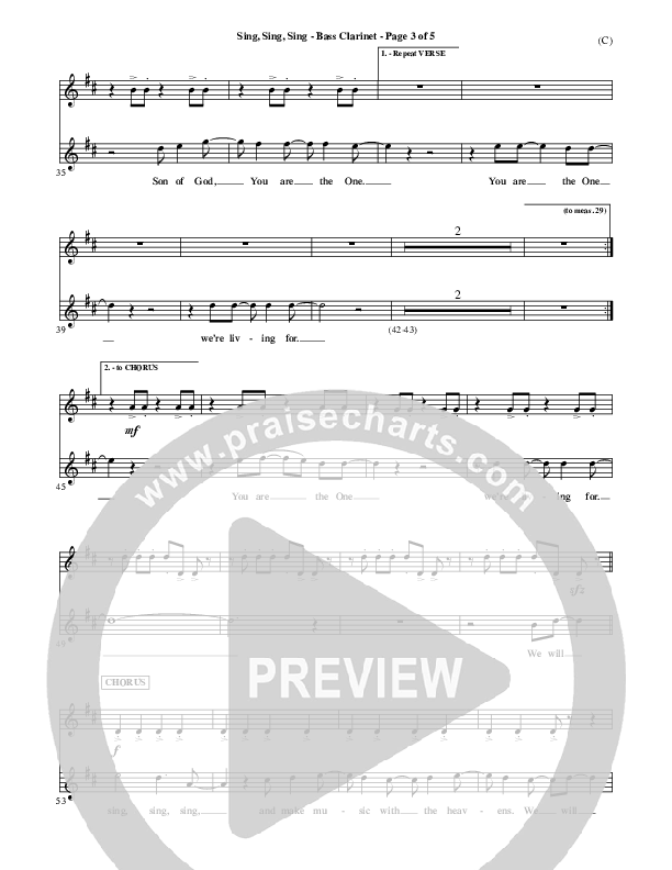 Sing Sing Sing Bass Clarinet (Chris Tomlin)