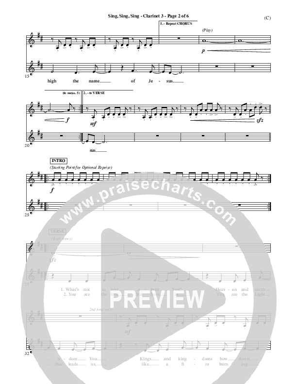 Sing Sing Sing Clarinet 3 (Chris Tomlin)