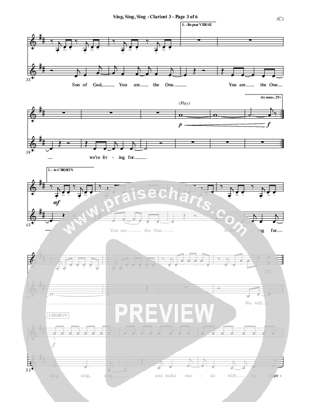 Sing Sing Sing Clarinet 3 (Chris Tomlin)