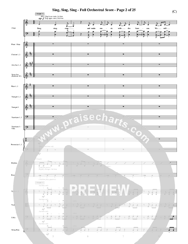 Sing Sing Sing Conductor's Score (Chris Tomlin)