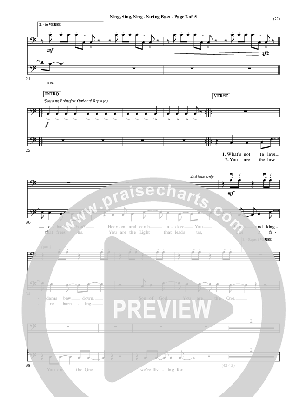 Sing Sing Sing Double Bass (Chris Tomlin)