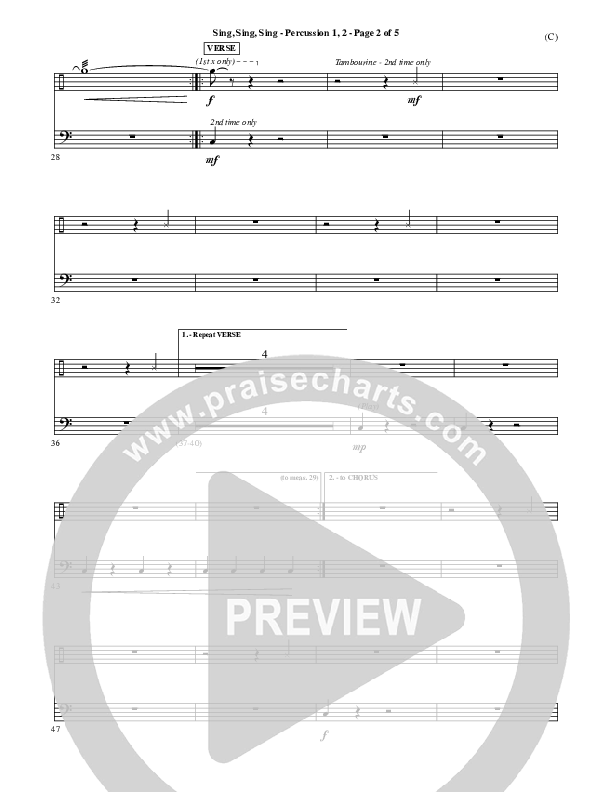 Sing Sing Sing Percussion 1/2 (Chris Tomlin)