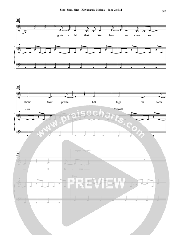 Sing Sing Sing Piano/Vocal (Chris Tomlin)