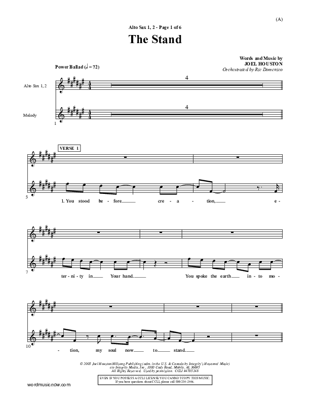 The Stand Alto Sax 1/2 (Joel Houston)