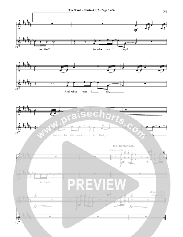 The Stand Clarinet 1/2 (Joel Houston)