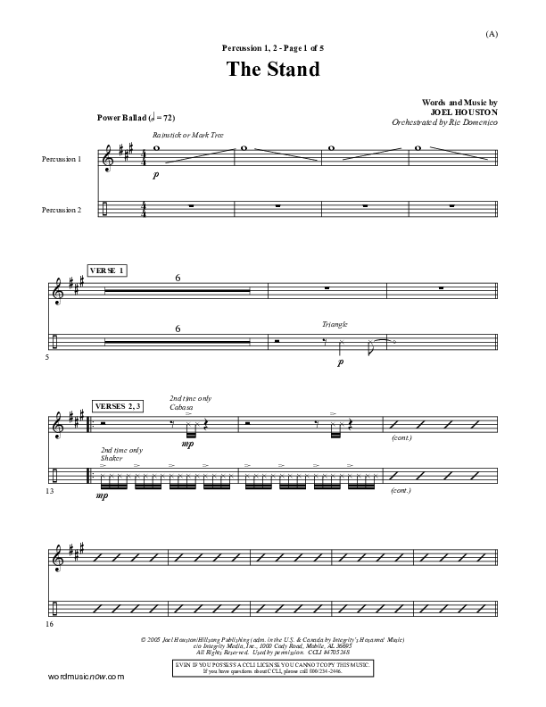 The Stand Percussion 1/2 (Joel Houston)