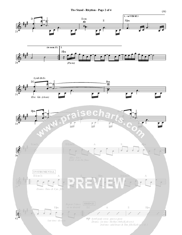 The Stand Rhythm Chart (Joel Houston)