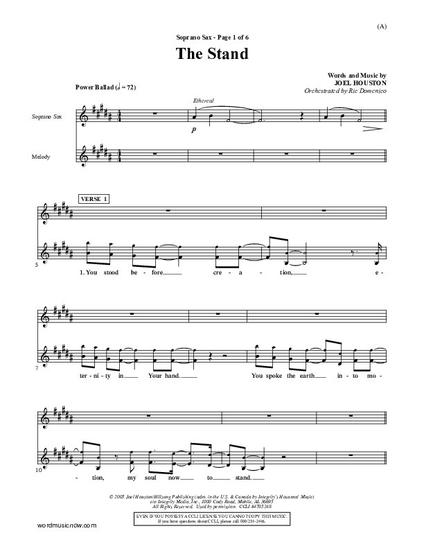 The Stand Soprano Sax (Joel Houston)