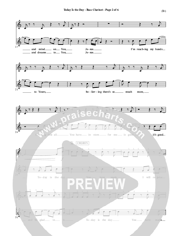 Today Is The Day Bass Clarinet (Lincoln Brewster)