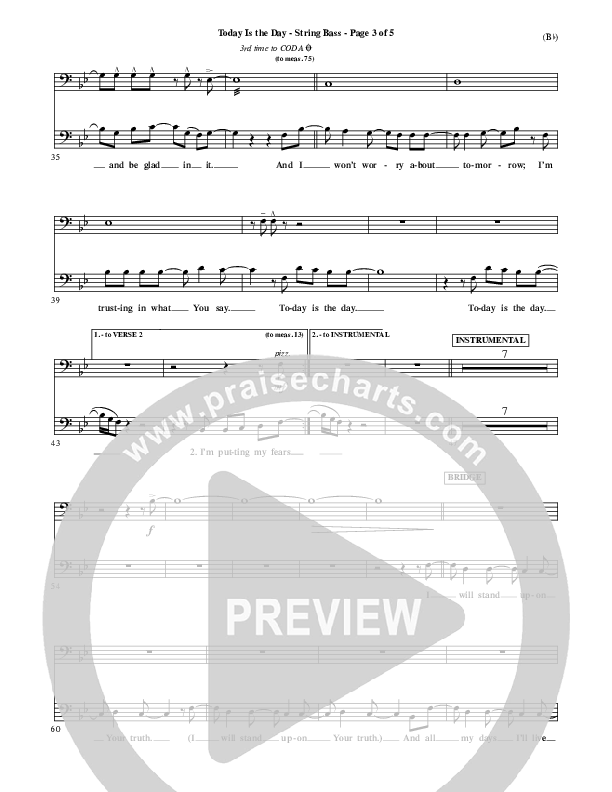 Today Is The Day Double Bass (Lincoln Brewster)