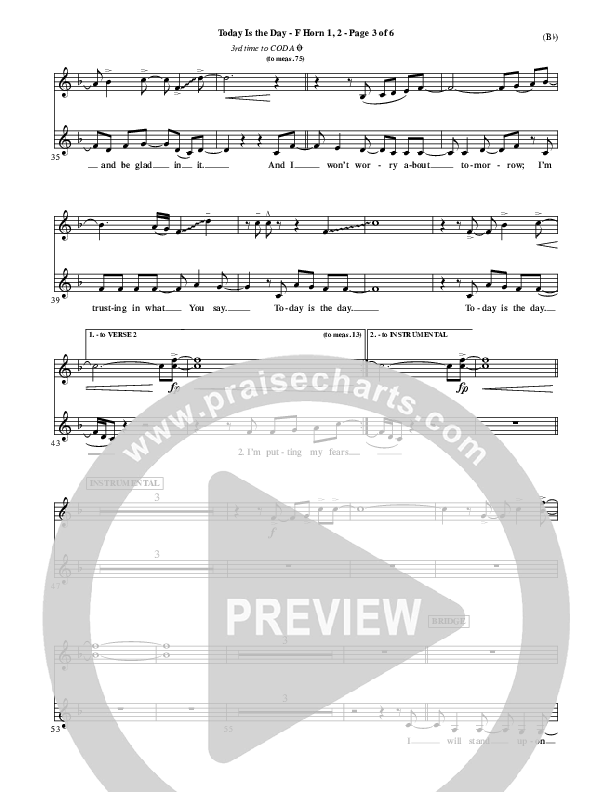 Today Is The Day French Horn 1/2 (Lincoln Brewster)