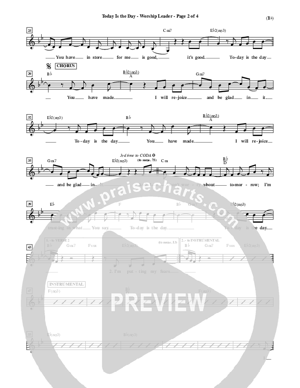 Today Is The Day Lead Sheet (Lincoln Brewster)