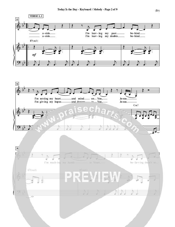 Today Is The Day Piano/Vocal (Lincoln Brewster)