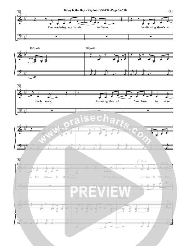 Today Is The Day Piano/Vocal (SATB) (Lincoln Brewster)