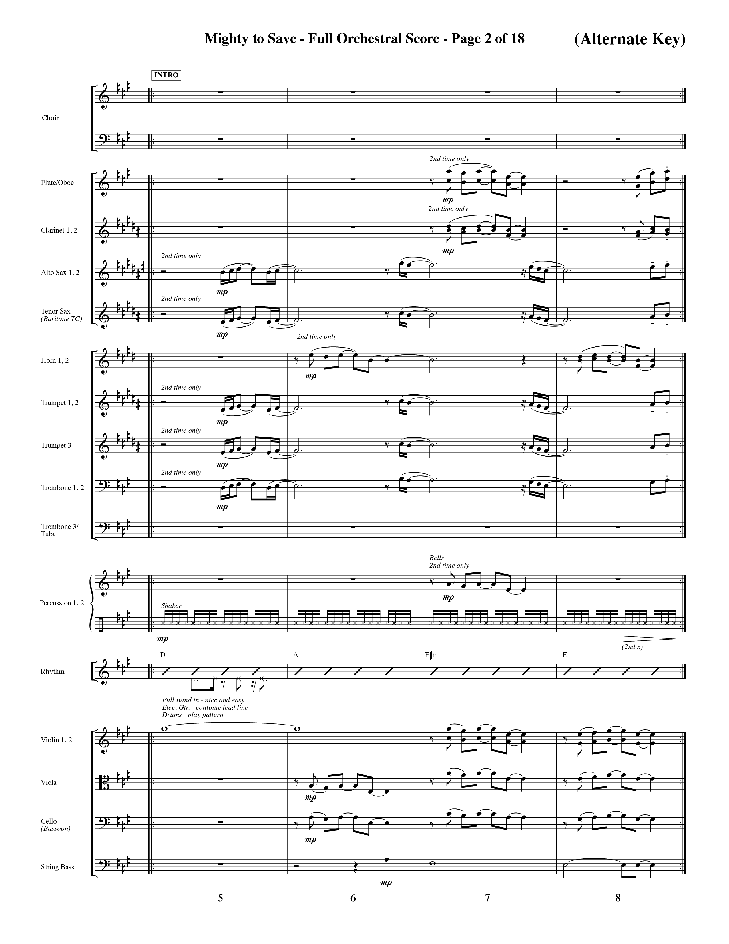 Mighty To Save (Choral Anthem SATB) Conductor's Score (Word Music Choral / Orch. David Shipps)