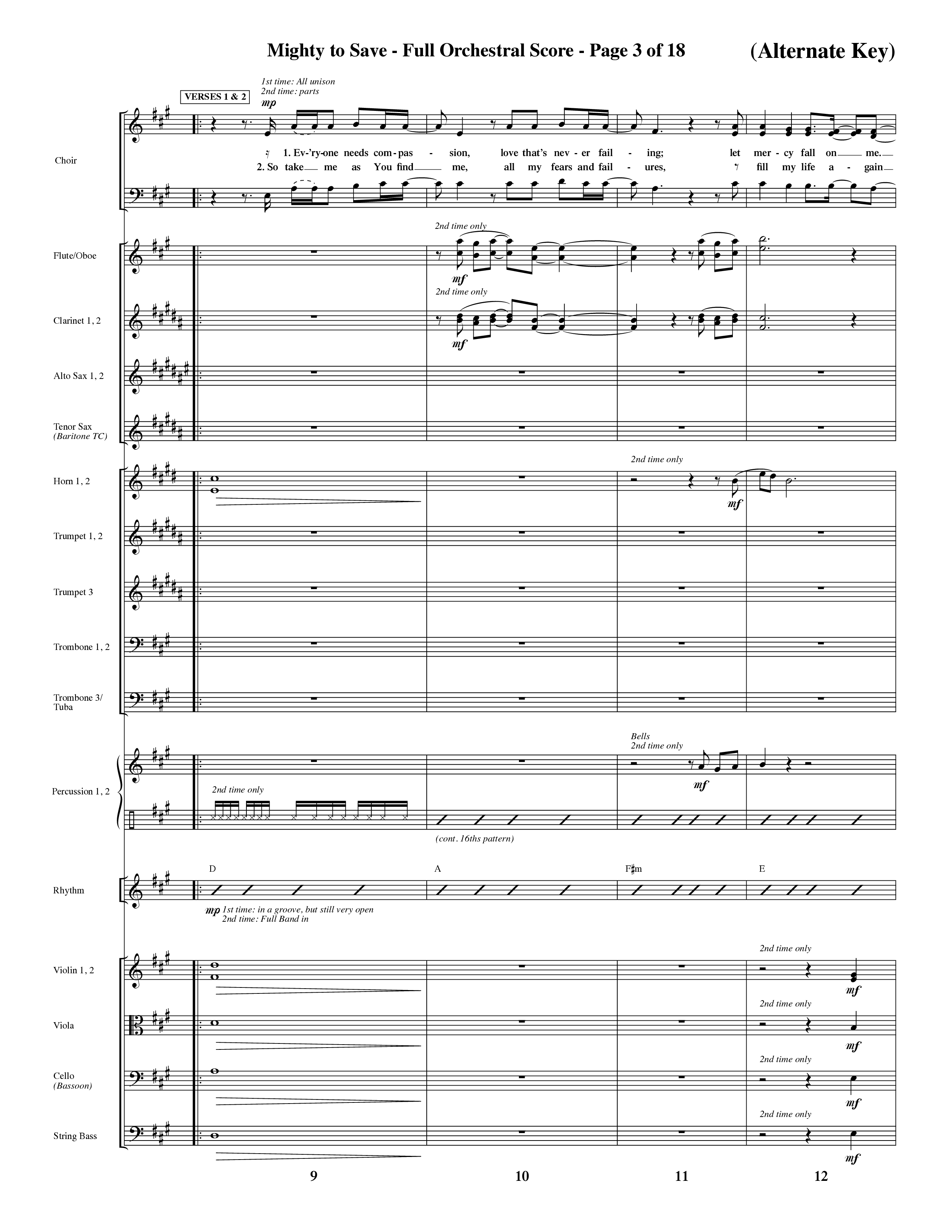 Mighty To Save (Choral Anthem SATB) Conductor's Score (Word Music Choral / Orch. David Shipps)