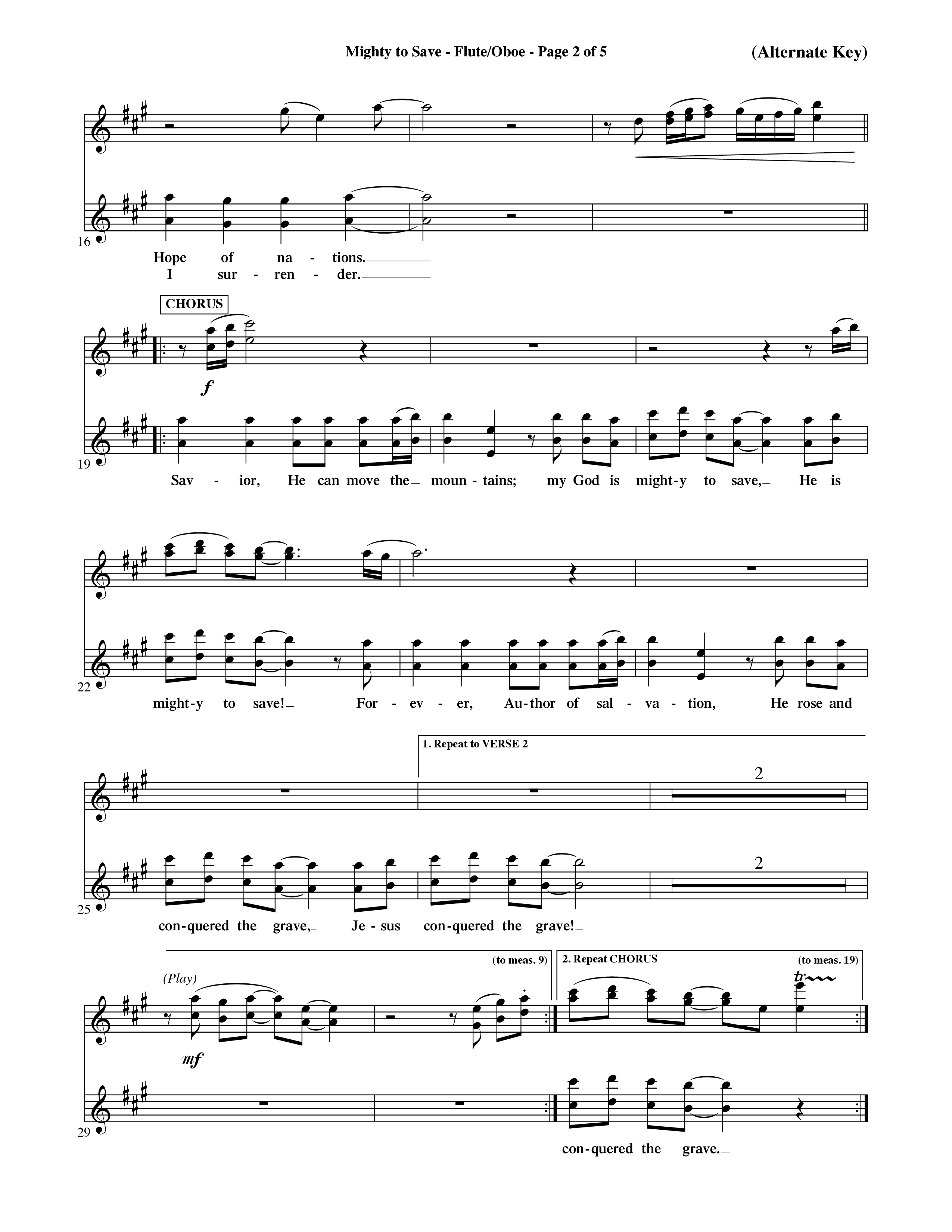Mighty To Save (Choral Anthem SATB) Flute/Oboe (Word Music Choral / Orch. David Shipps)