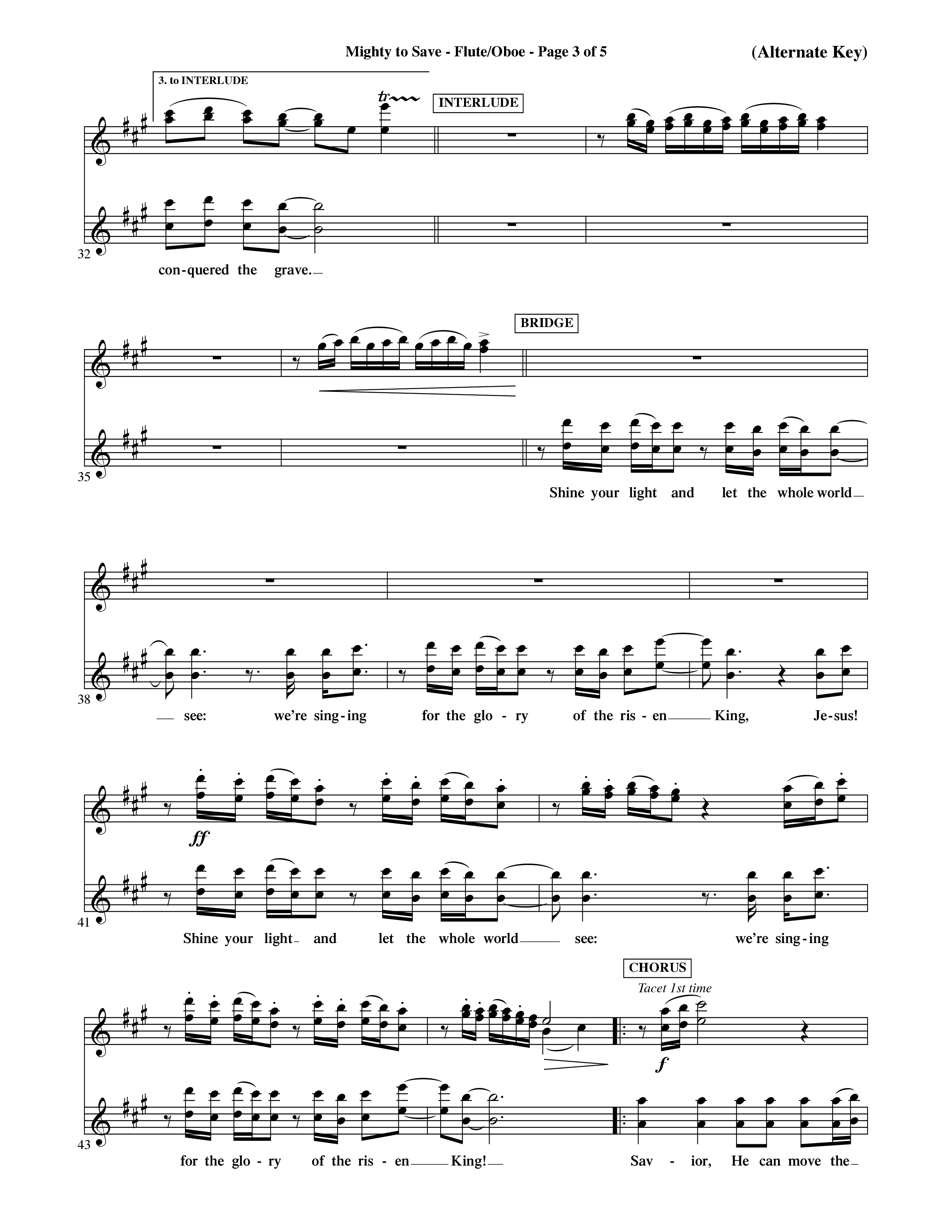 Mighty To Save (Choral Anthem SATB) Flute/Oboe (Word Music Choral / Orch. David Shipps)