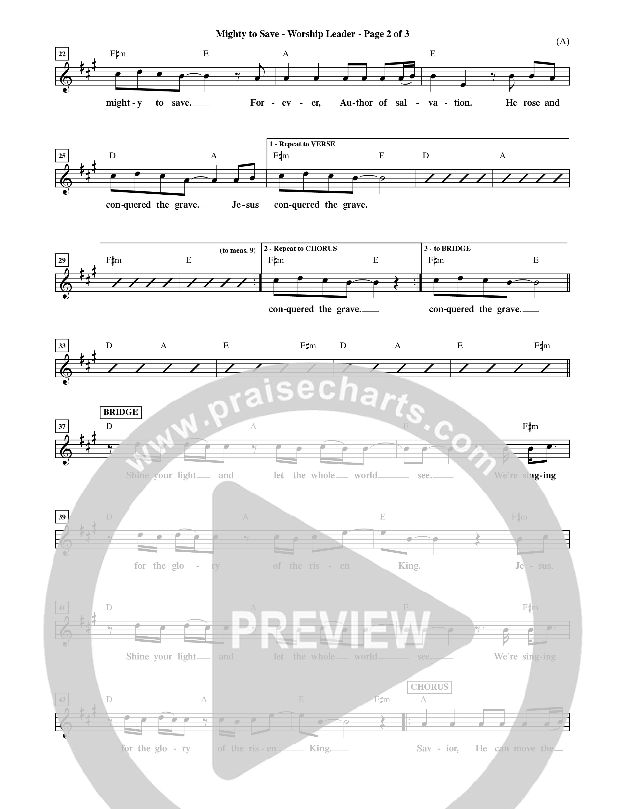 Mighty To Save (Choral Anthem SATB) Rhythm Pack (Word Music Choral / Orch. David Shipps)