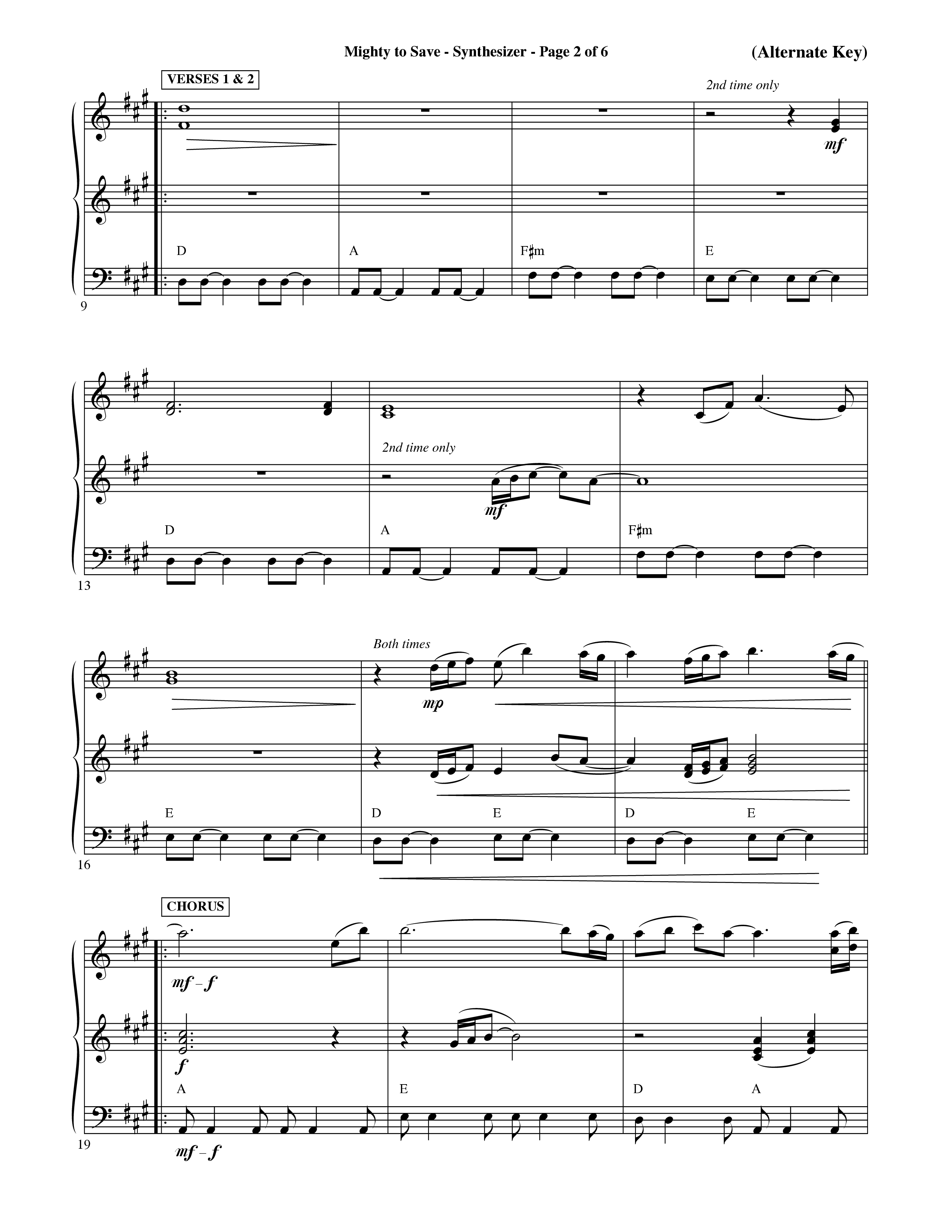 Mighty To Save (Choral Anthem SATB) Synth (Word Music Choral / Orch. David Shipps)