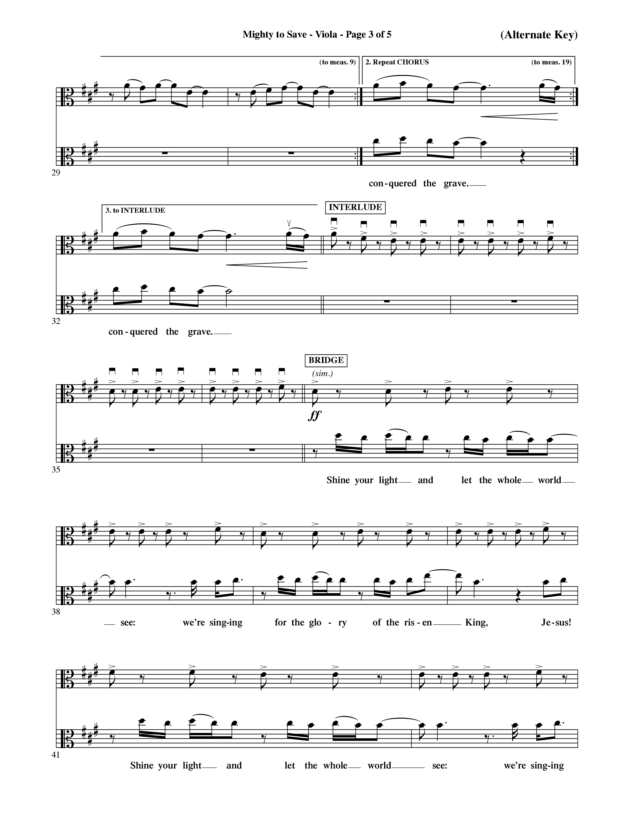 Mighty To Save (Choral Anthem SATB) Viola (Word Music Choral / Orch. David Shipps)