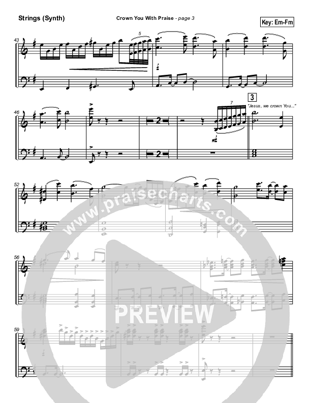 Crown You With Praise Synth Strings (Natalie Grant)