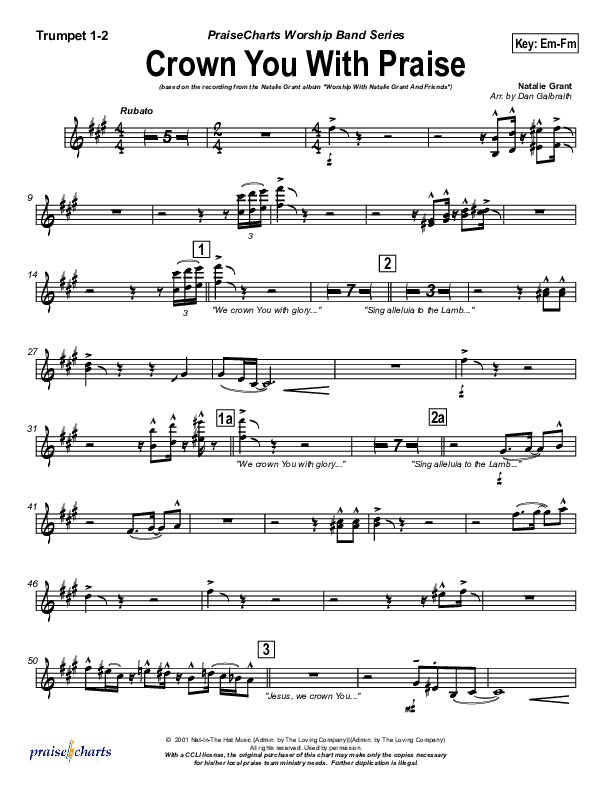 Crown You With Praise Brass Pack (Natalie Grant)