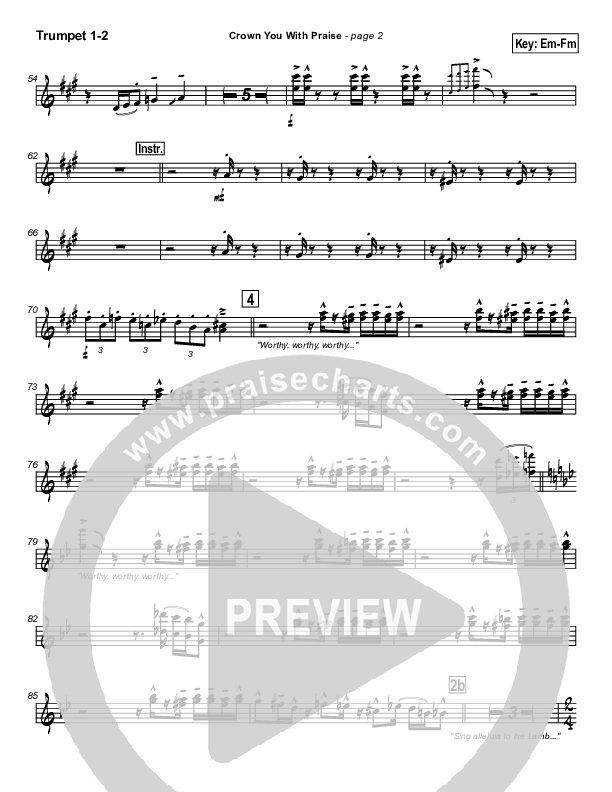 Crown You With Praise Trumpet 1,2 (Natalie Grant)