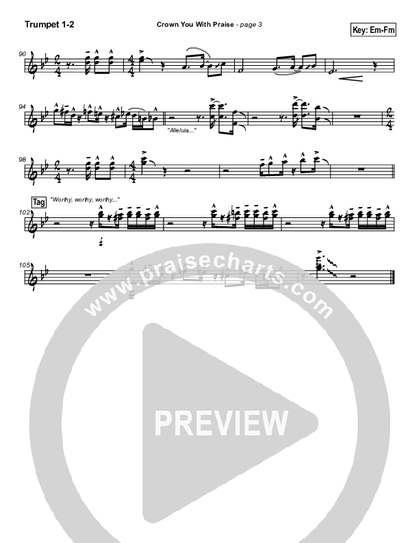 Crown You With Praise Trumpet 1,2 (Natalie Grant)