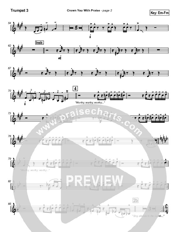 Crown You With Praise Trumpet 3 (Natalie Grant)