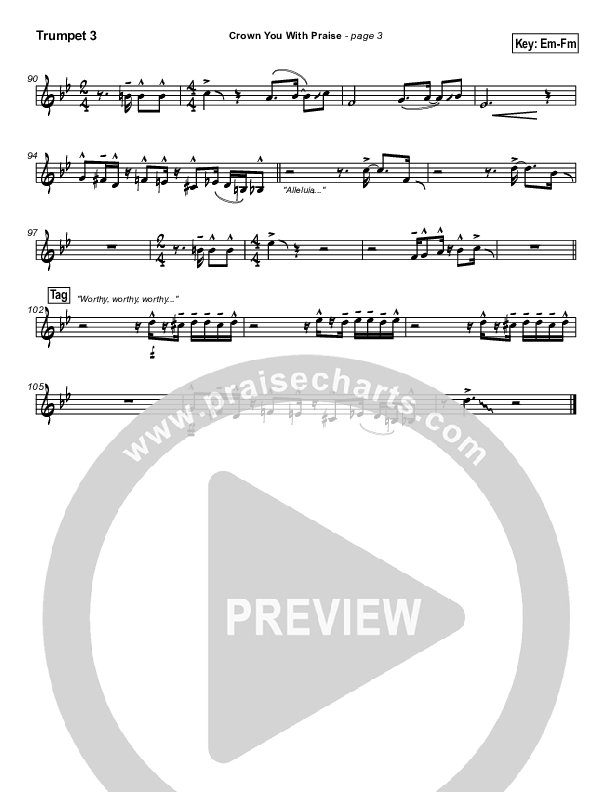 Crown You With Praise Trumpet 3 (Natalie Grant)