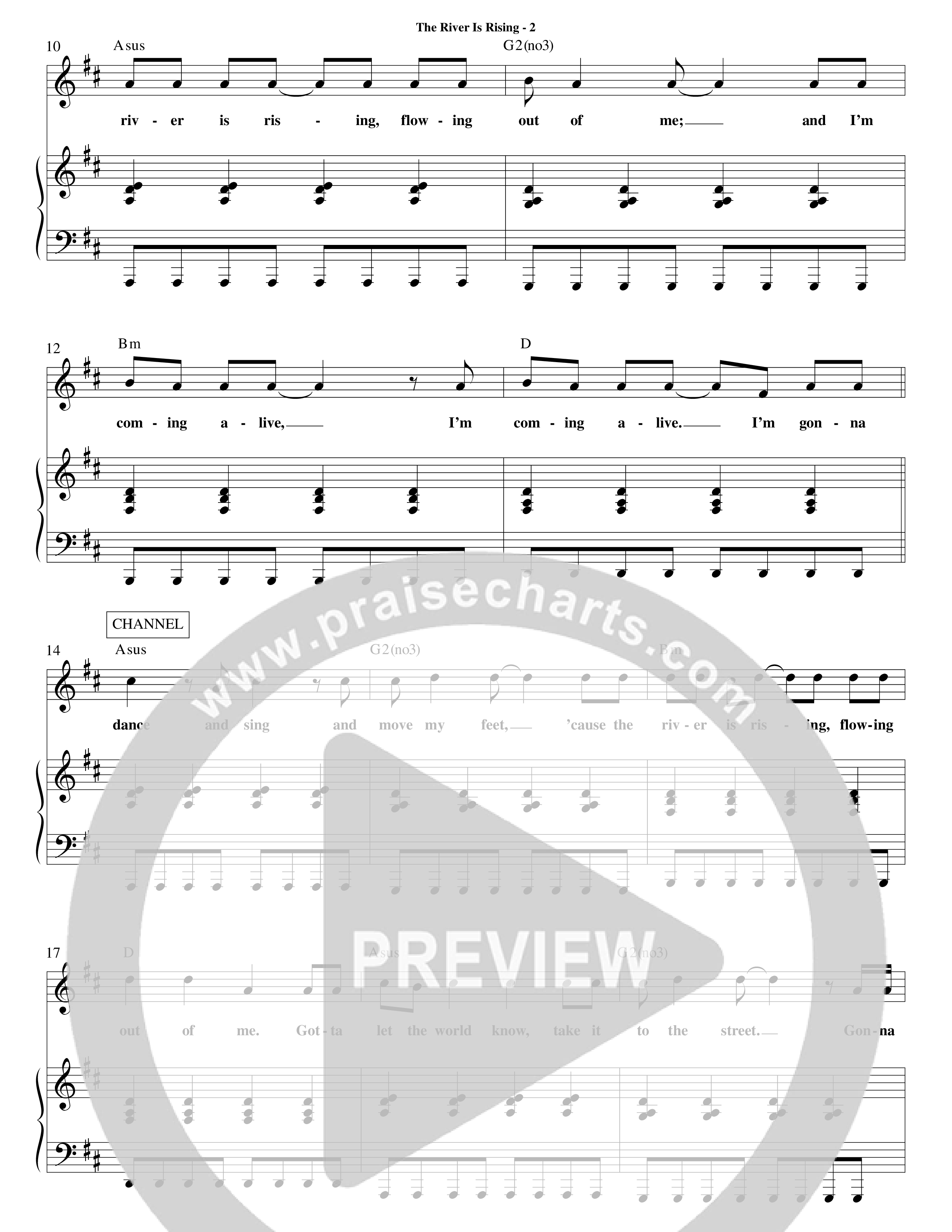 The River Is Rising (Choral Anthem SATB) Piano/Vocal (Melody) (Michael W. Smith)
