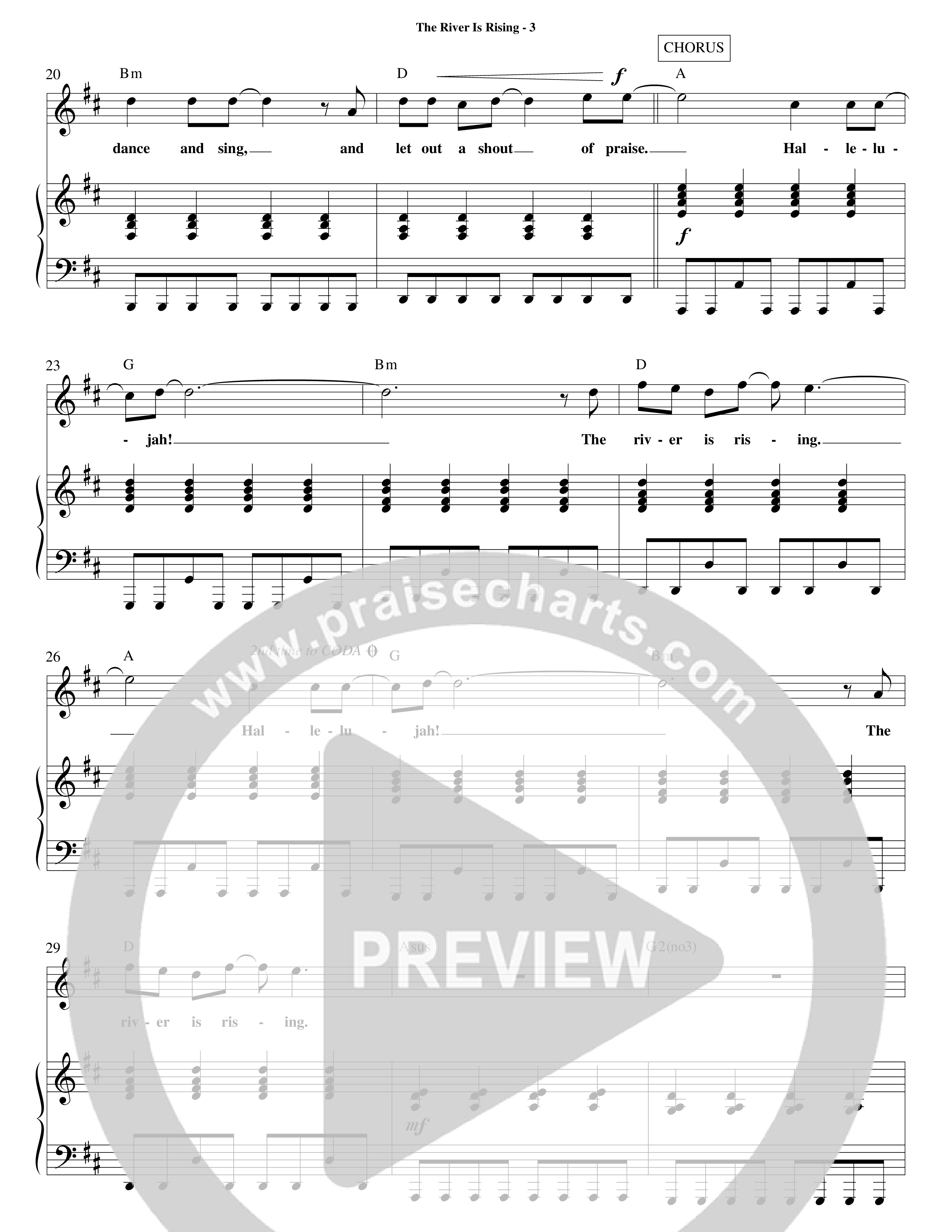 The River Is Rising (Choral Anthem SATB) Piano/Vocal (Melody) (Michael W. Smith)
